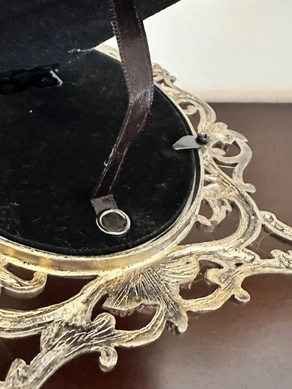 Vintage Oval Ornate Easel Picture Floral Frame Rococo